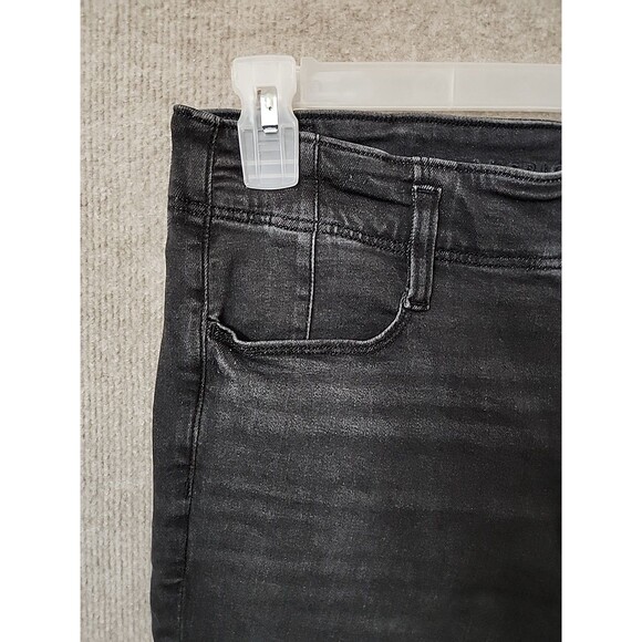 American Eagle Skinny Kick Jeans Womens 10 Black Next Level Stretch - Picture 2 of 9